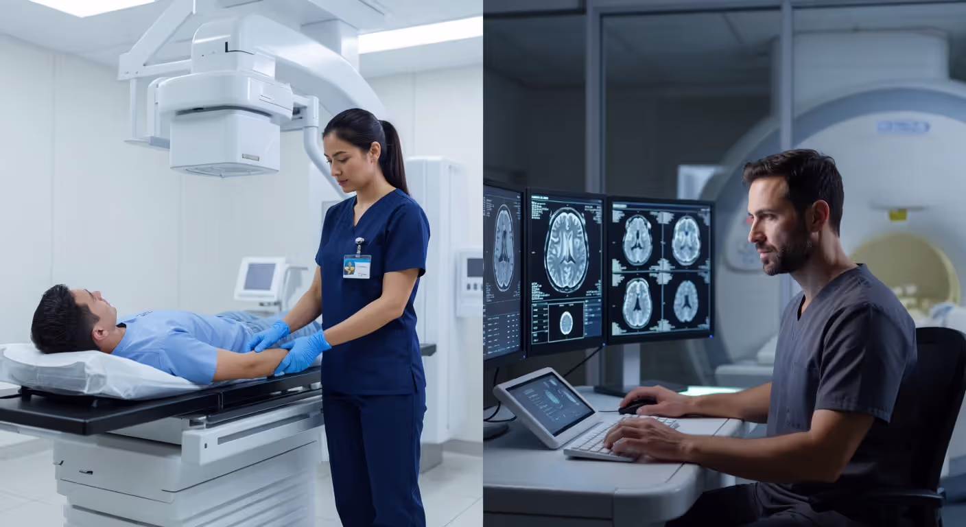 Comparison of work environments for x-ray and MRI technologists