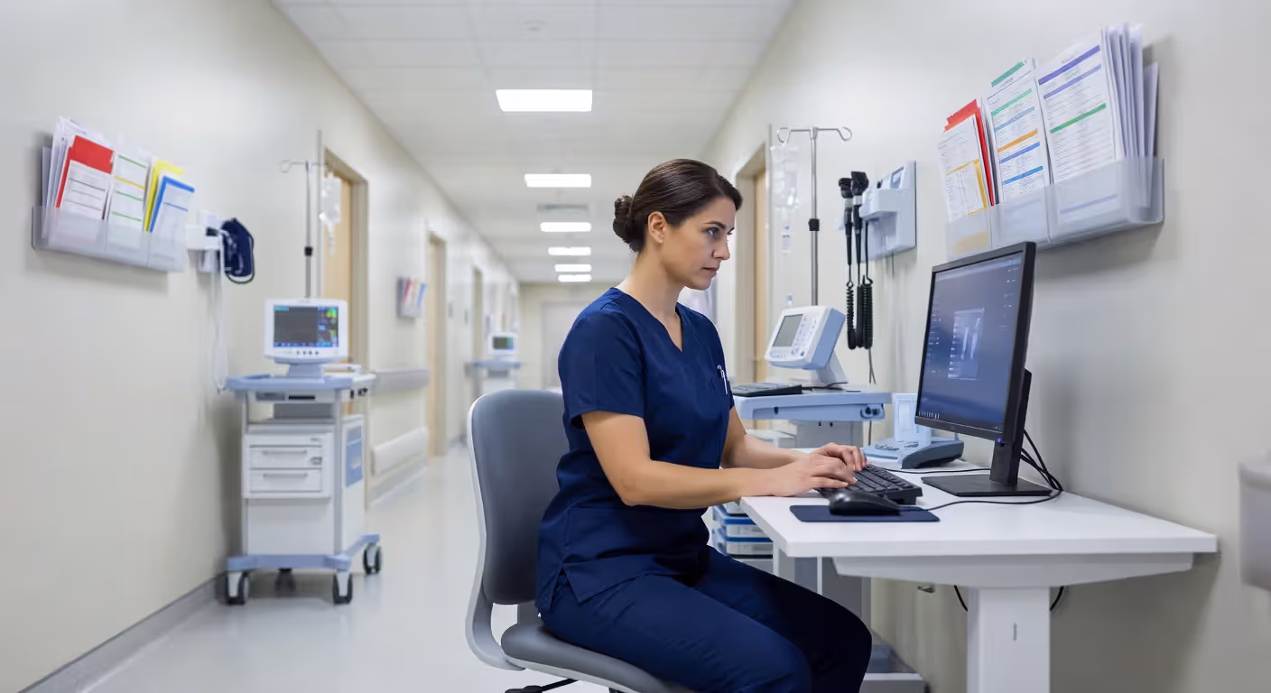 Licensed practical nurse working in hospital setting