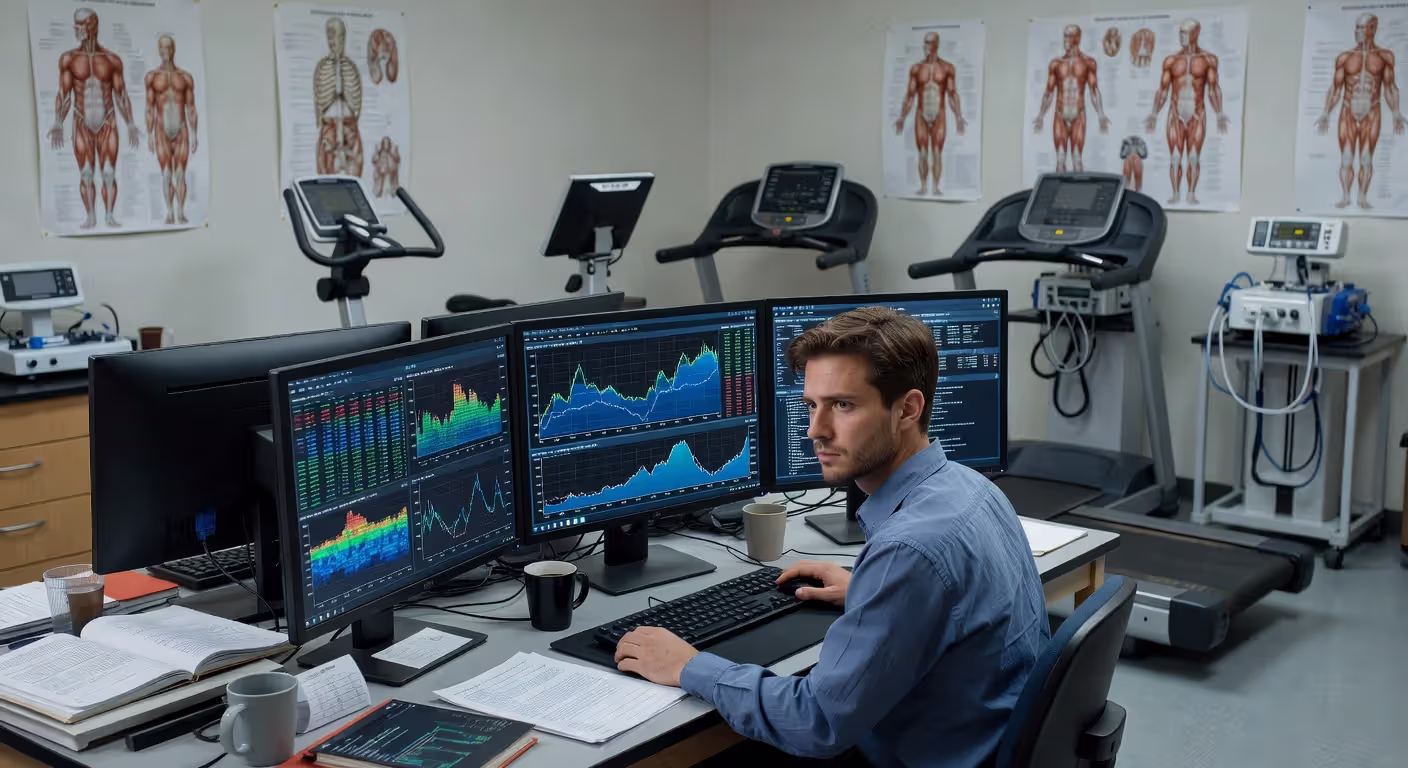 Graduate student conducting exercise physiology research