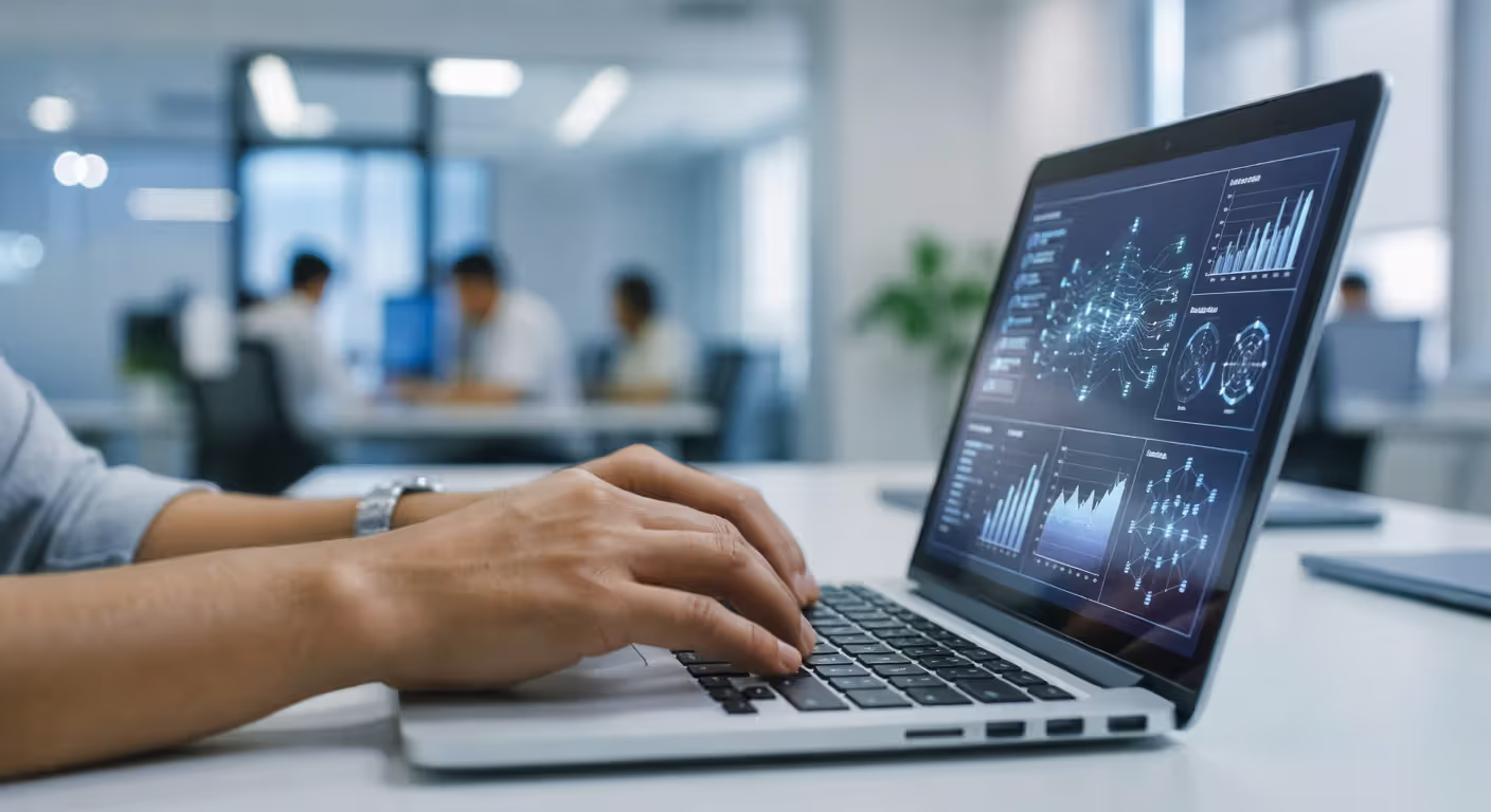 Hands-on cybersecurity training on laptop