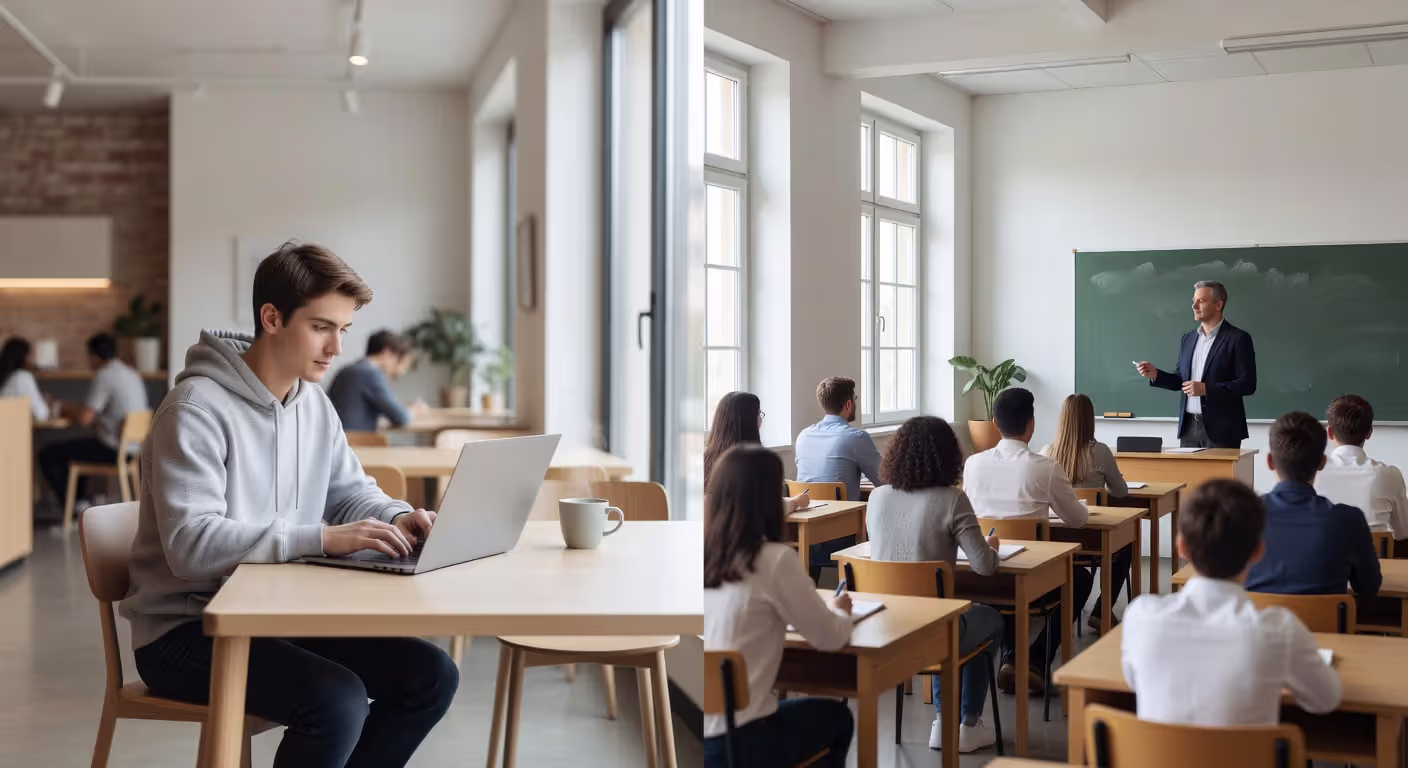 Comparison of self-paced online learning versus traditional classroom instruction