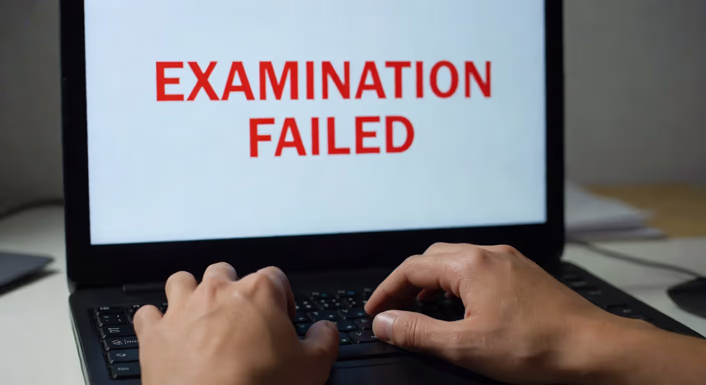 Student facing consequences of rushing through online traffic school material