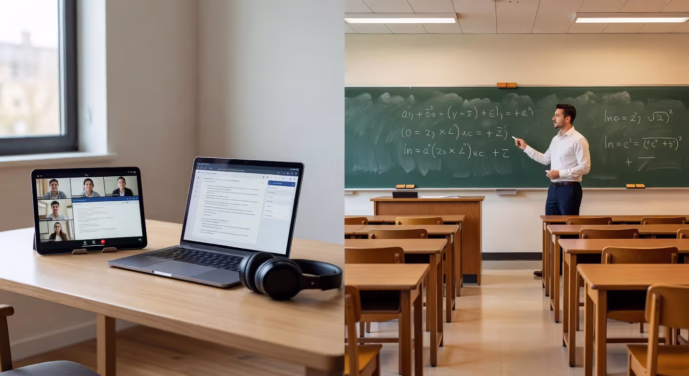 Comparison of online and in-person real estate education formats