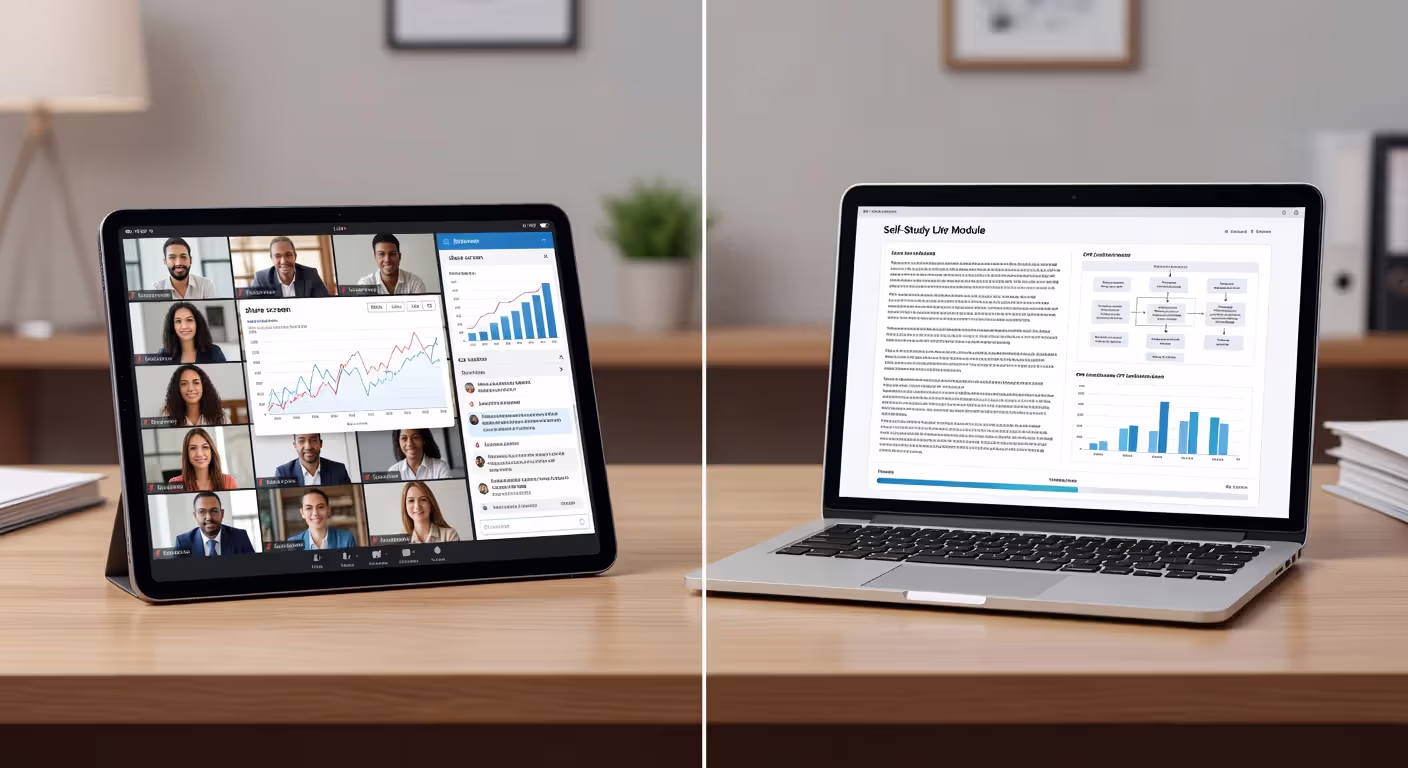 Different CPE subscription platform interfaces and course formats