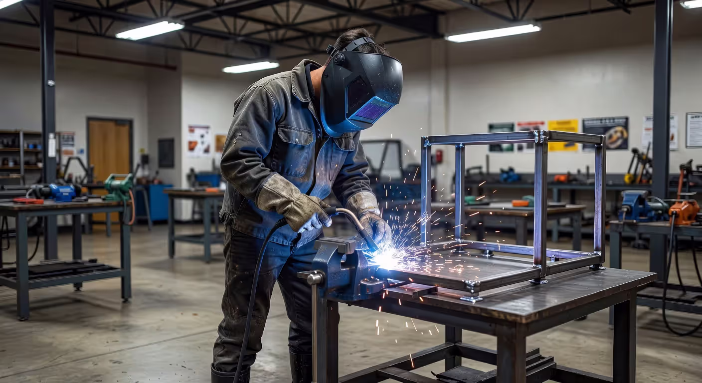 Veteran student training at VA-approved trade school