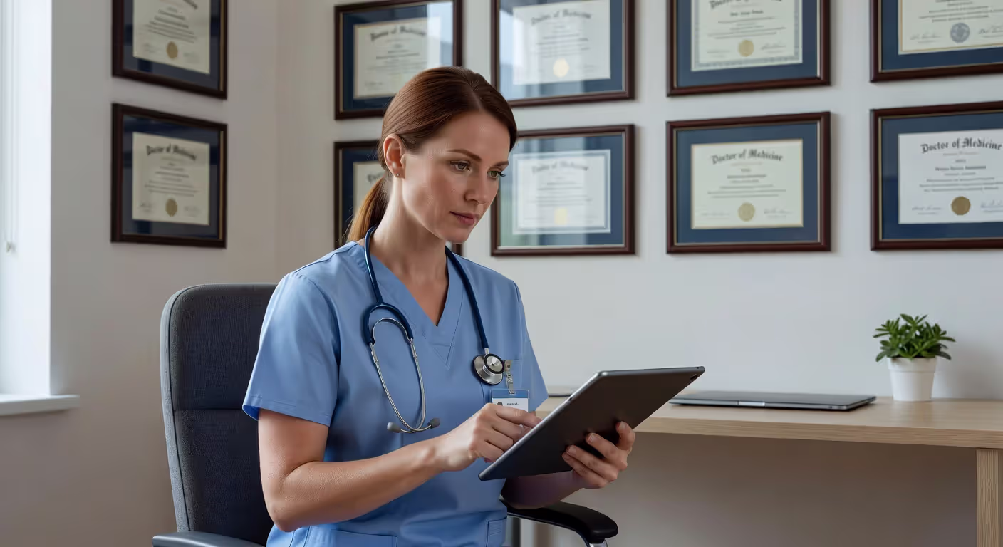 Healthcare professional tracking continuing education requirements digitally