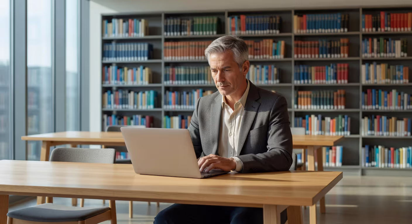 Lifelong learner engaged in continuing education