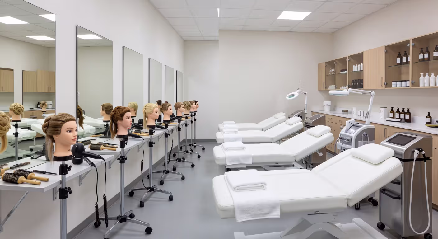 Comparison of cosmetology and esthetician training environments