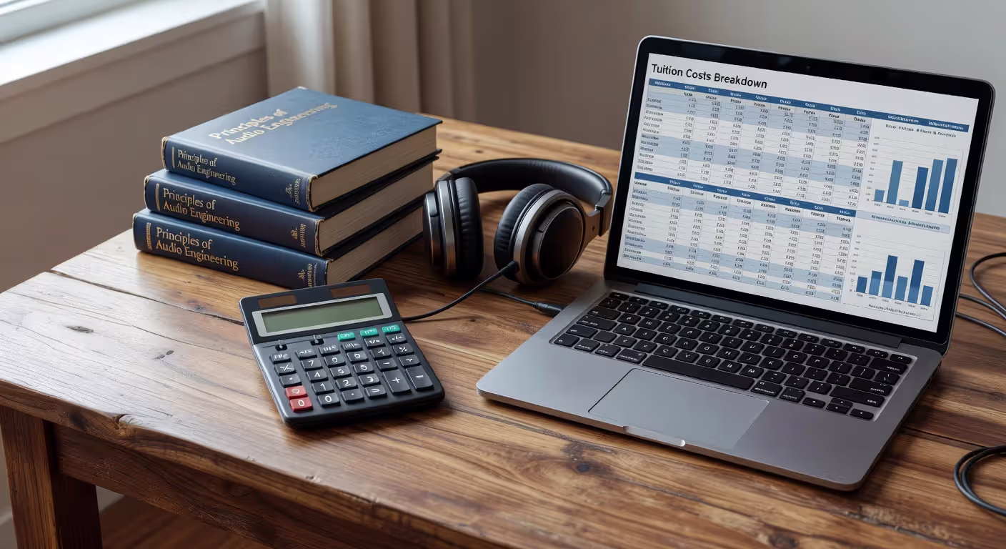 Financial planning materials for audio engineering education costs