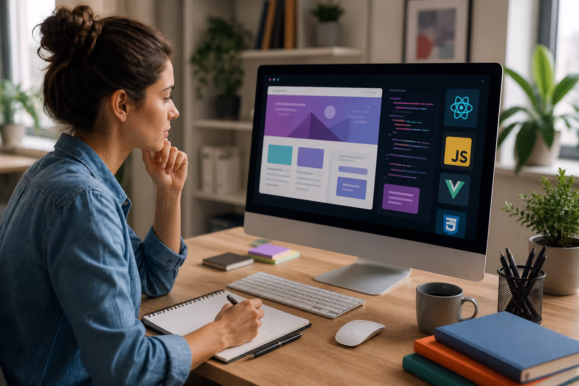 Student Exploring Modern Front-End Development Tools and UI Design Concepts