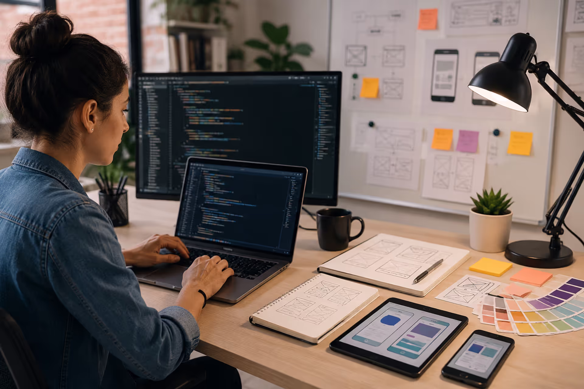 Blending Coding Skills with User Experience Design in a Modern Tech Workspace